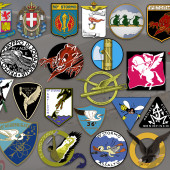 Some of the coat of arms of the Italian Air Force designed for Wikipedia